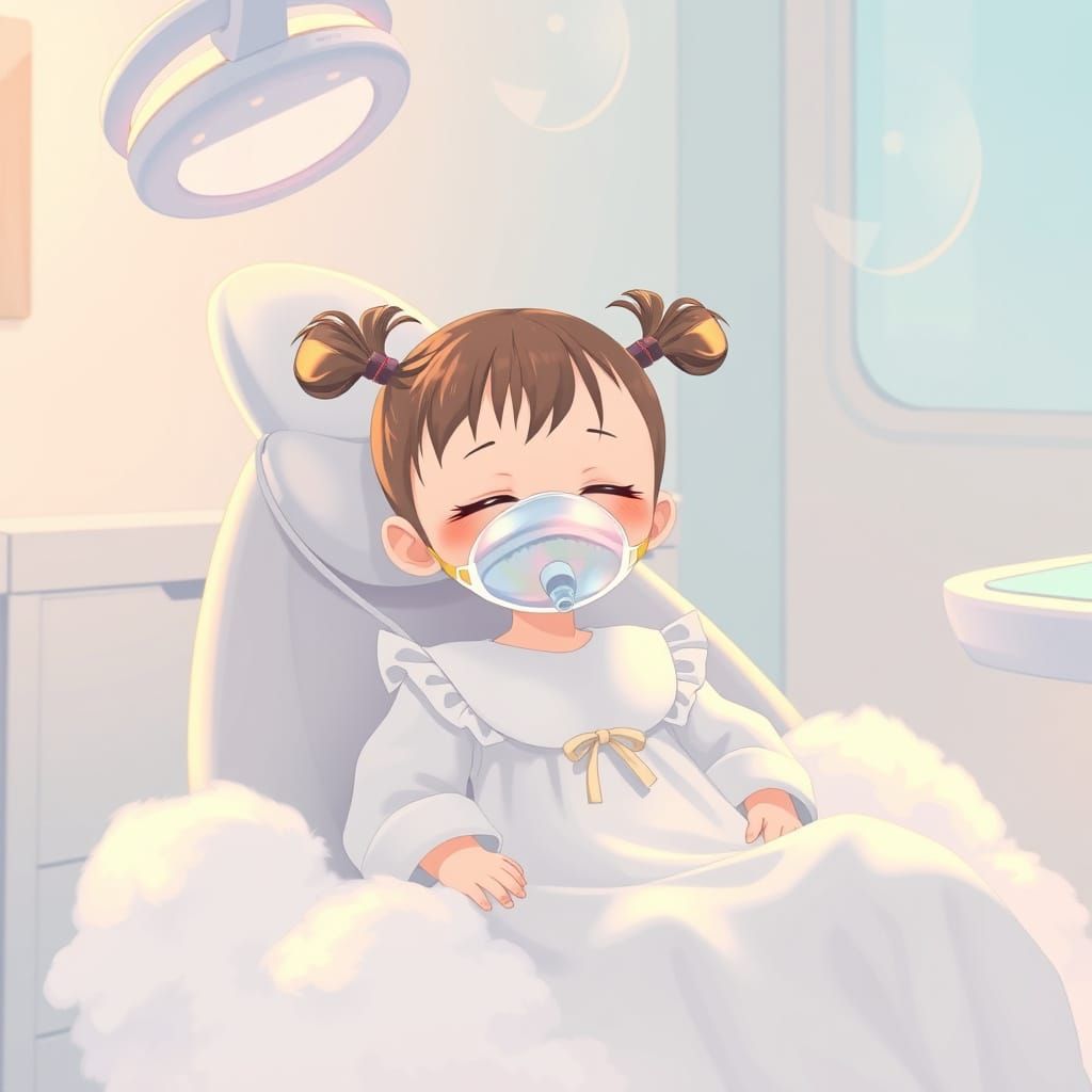 Pastel Anime Baby Inhaling Dream Gas