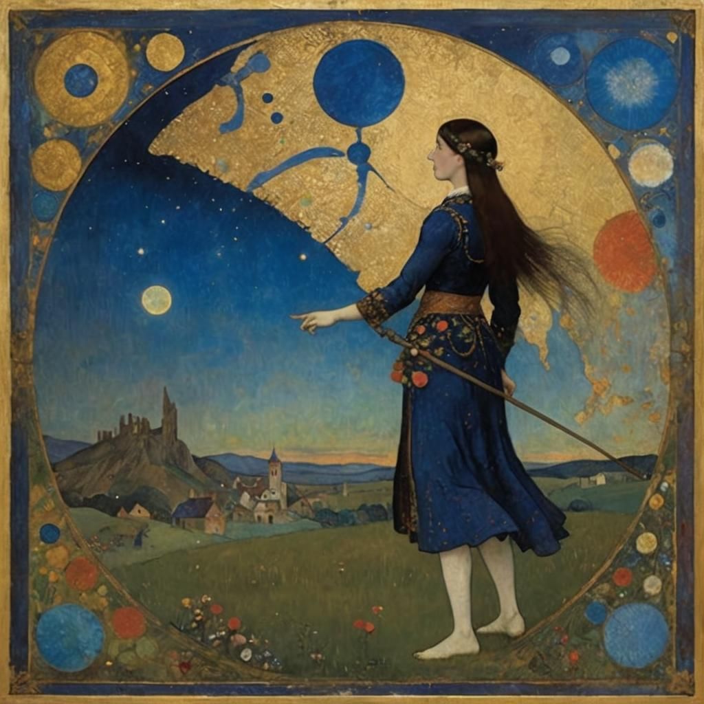 Whimsical Finnish Night Sky with Shooting Star