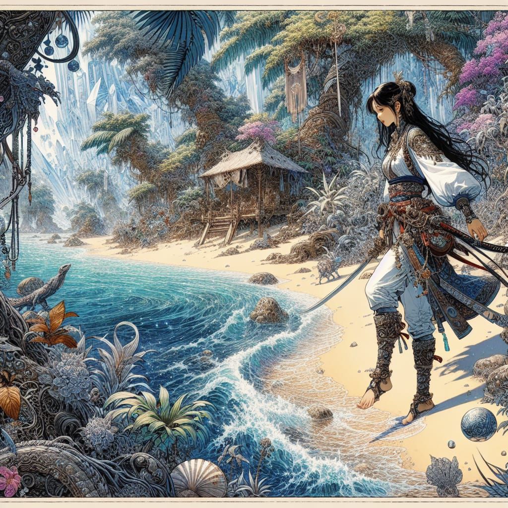 South Asian Explorer Discovers Hidden Crystal Beach in Anime...