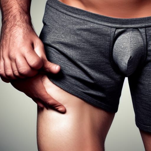 Man with a Very Large Crotch Bulge