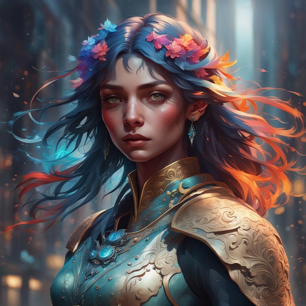 Detailed Portrait with Dynamic Lighting and Intricate Detail...