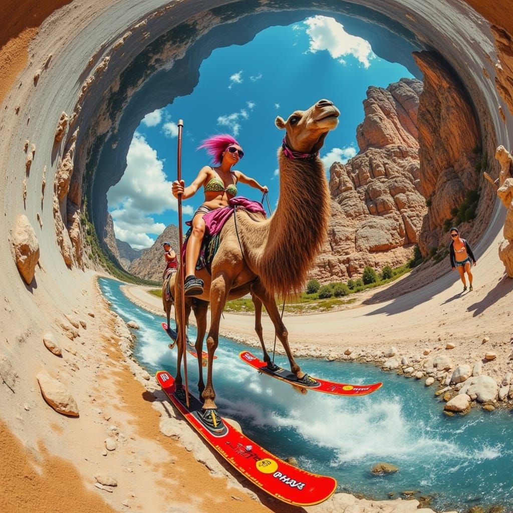 camels on rocket skis