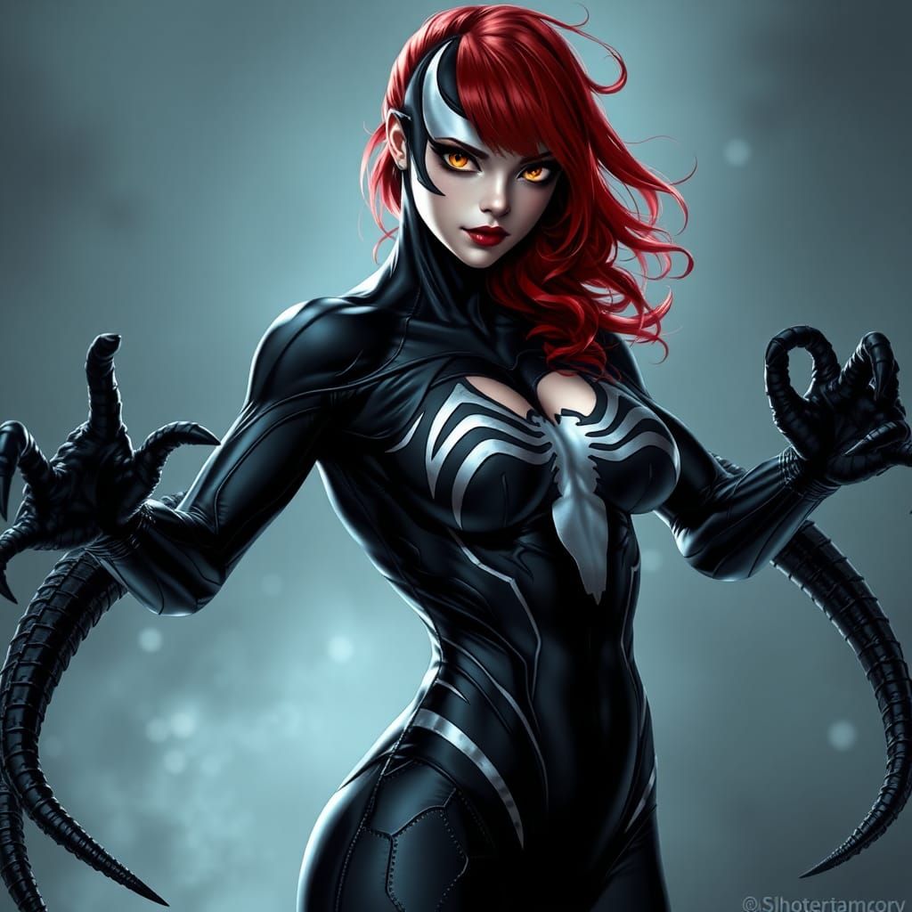 Rias Gremory Symbiote Fusion in Live-Action Style