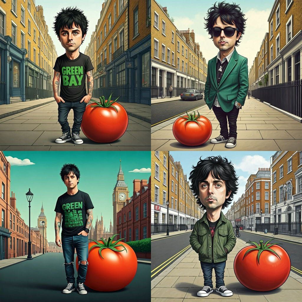 Billie Joe Armstrong Mini Caricature in London