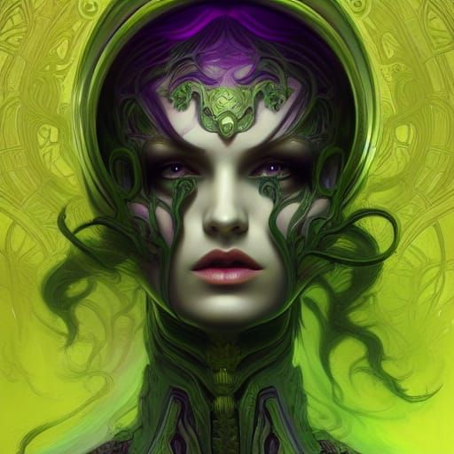 Dark Princess in Art Nouveau Style