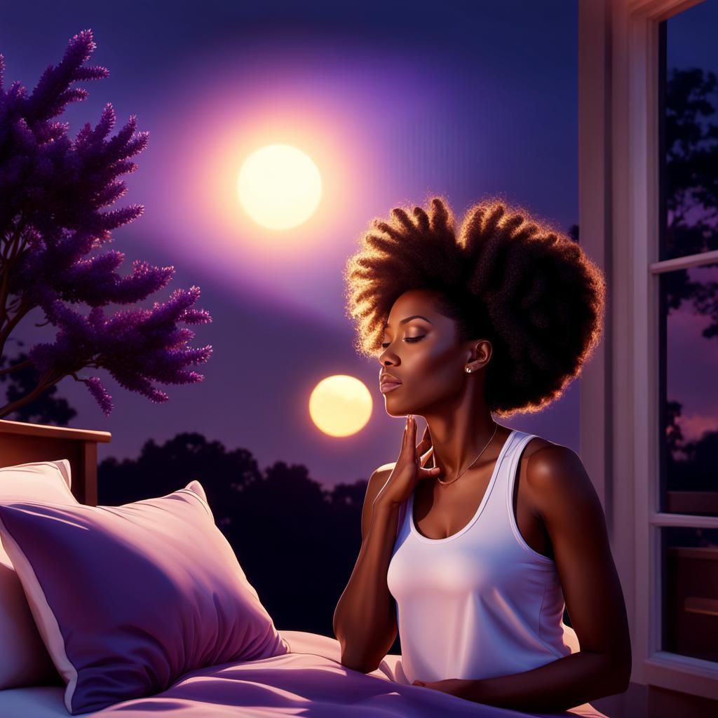 Woman in Prayer: A Matte Painting of Serenity