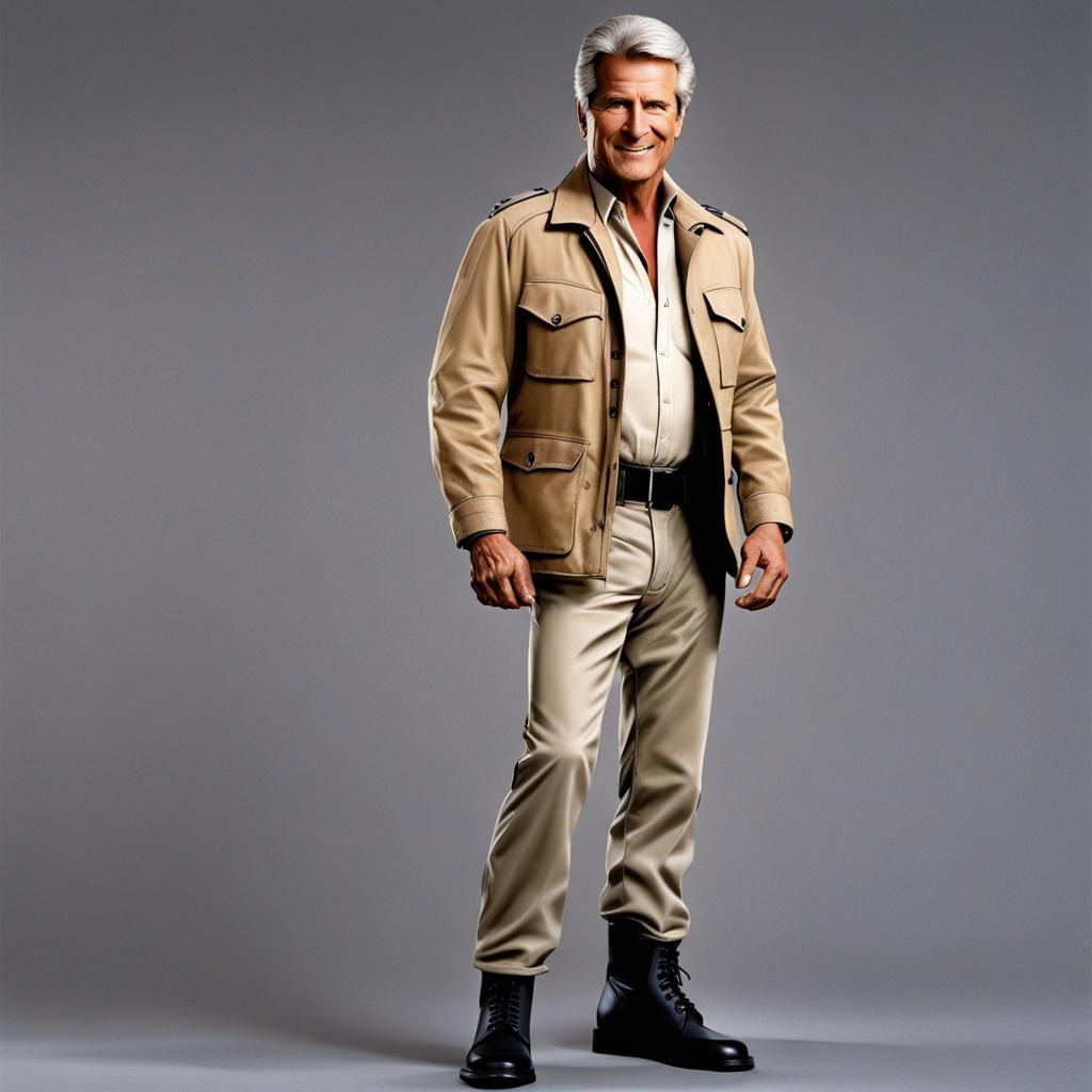 Photorealistic Portrait of Hannibal Smith, A-Team Mercenary