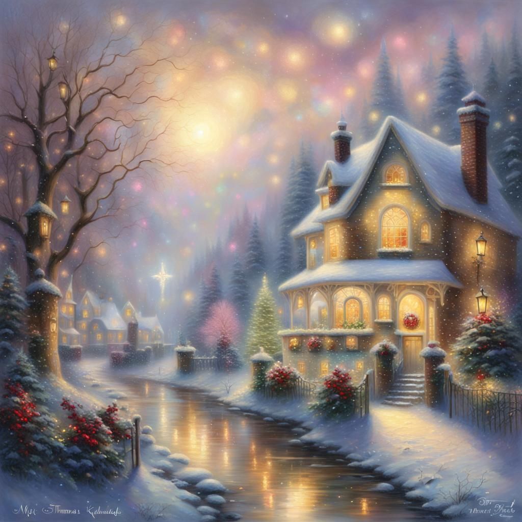 Christmas Lights and Wine in Ethereal Style