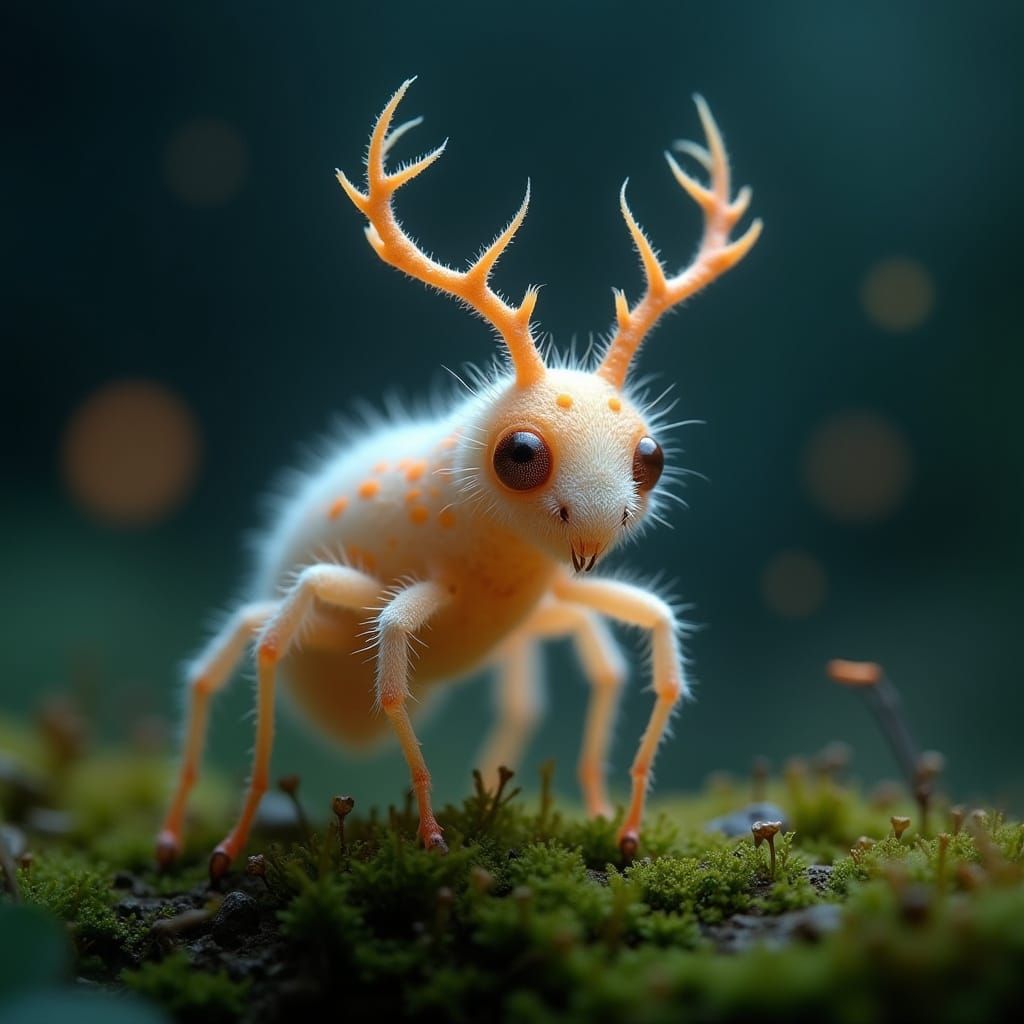 Otherworldly Aether Creature with Bioluminescent Details