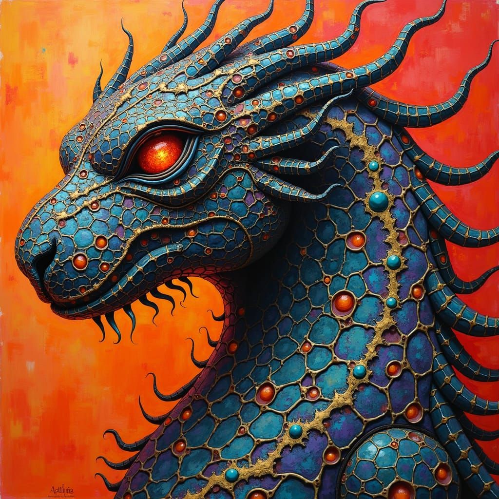 Surreal Sci-Fi Landscape in Comic Art Style