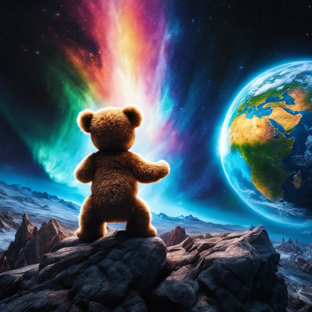 Teddy in space