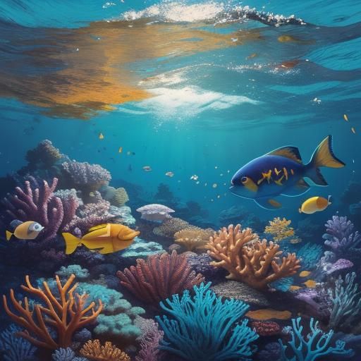 Vibrant Sea Life with Exotic Flowers in Unreal Engine