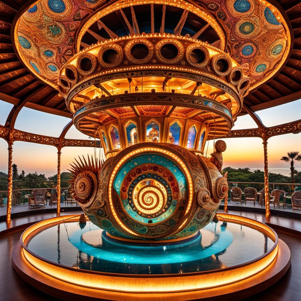 Psychedelic Carousel Snail House in India