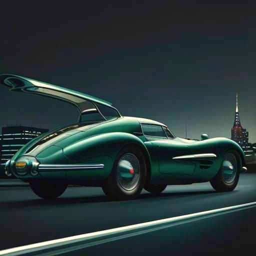 Retrofuturistic Roadster on the Precision Highway