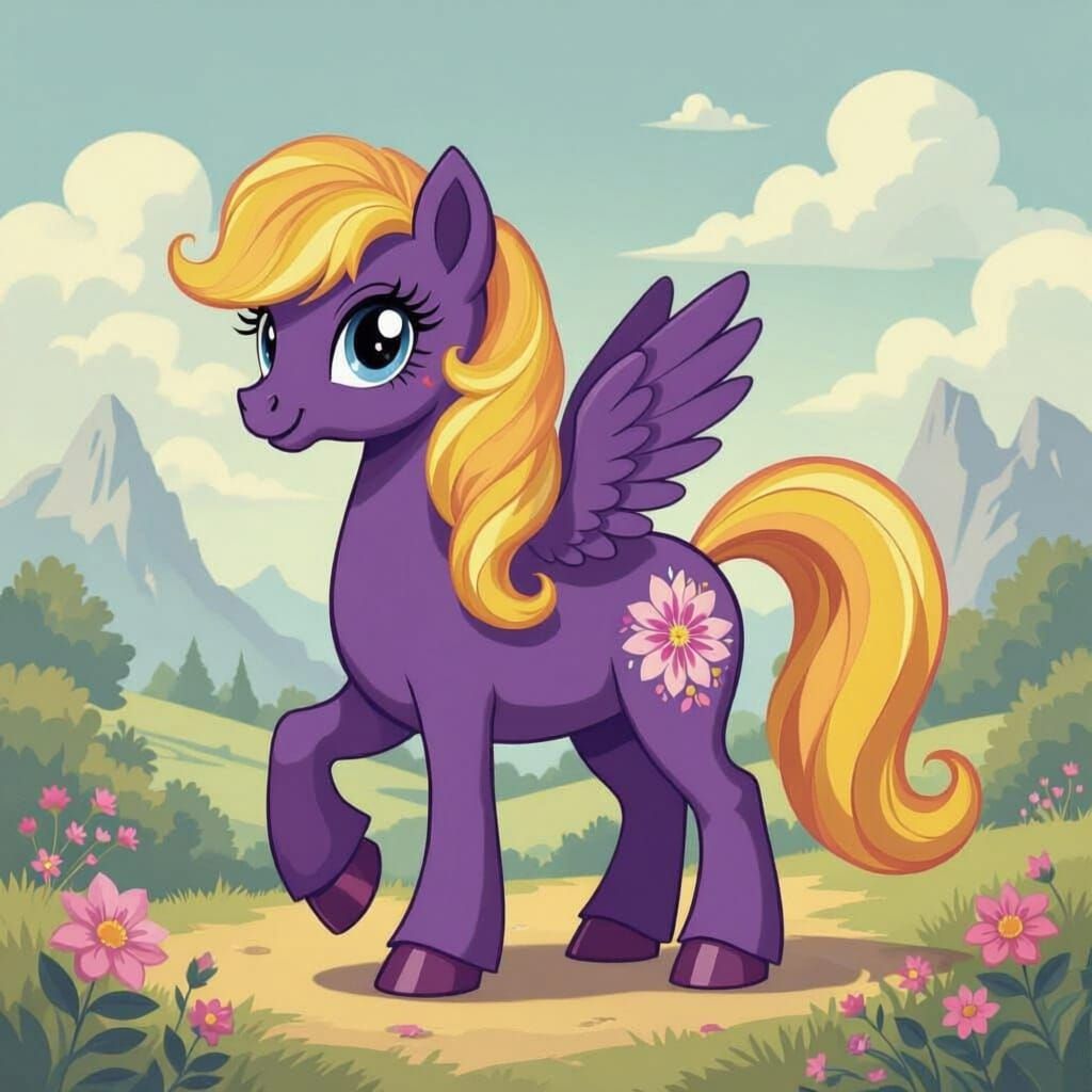 Generation 1 My Little Pony in Fairytale Landscape