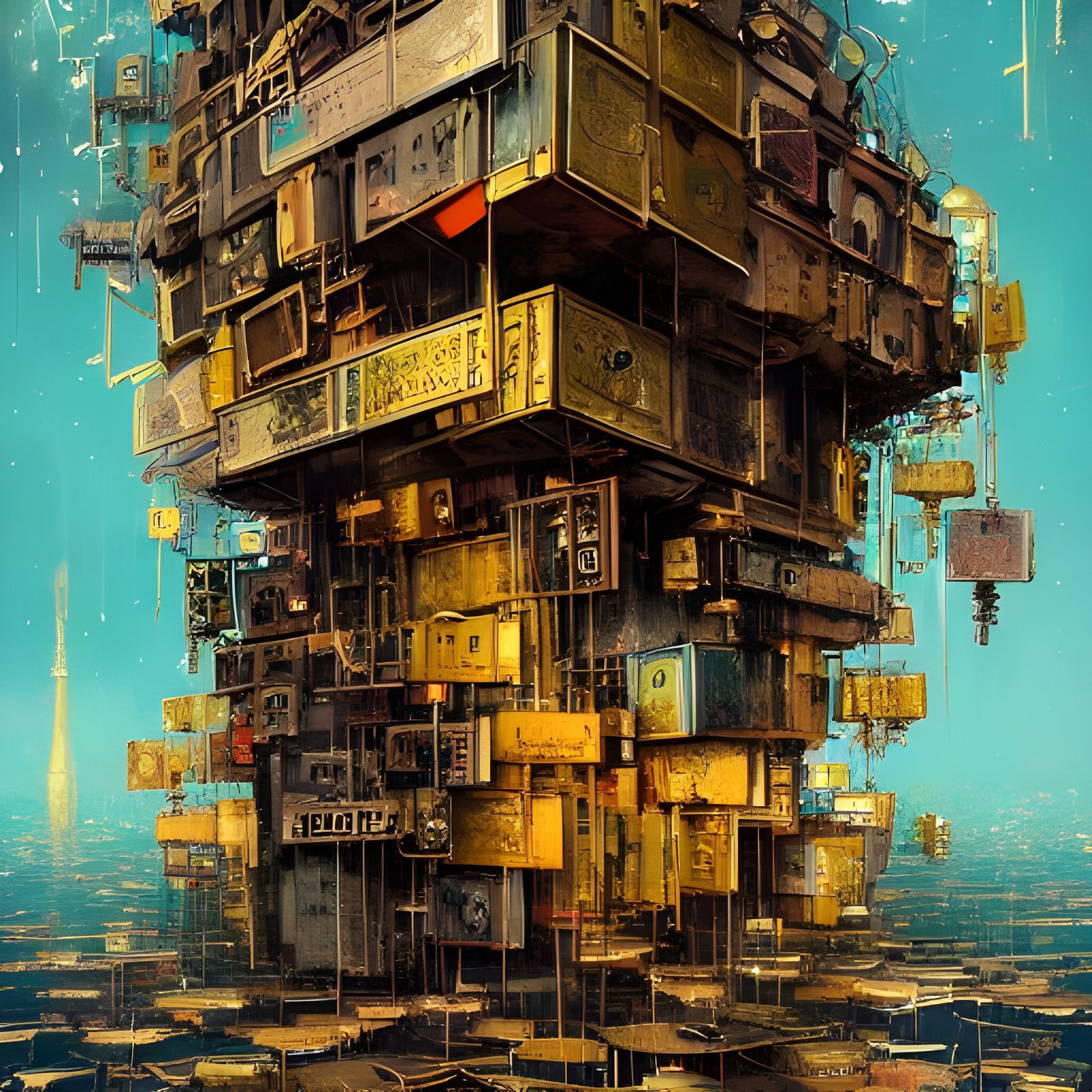 Pandora's Box with Golden Key: Fantasy Art