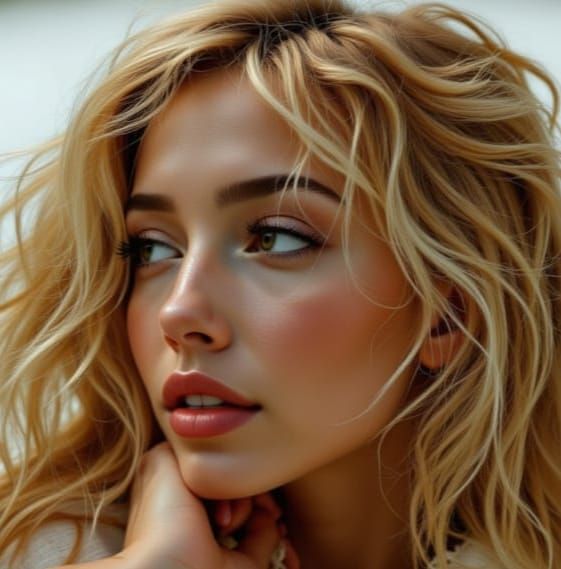 Realistic Portrait of a Divine Woman