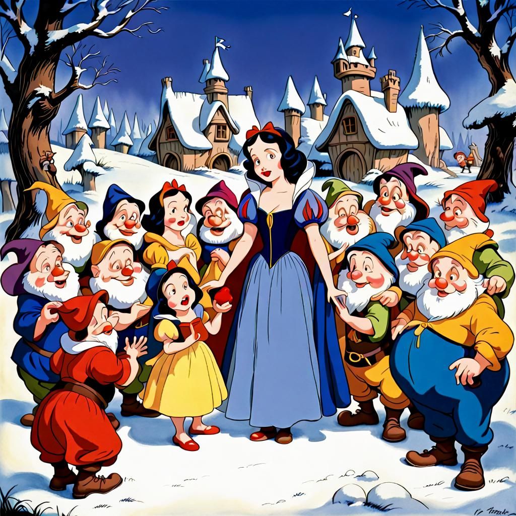 Snow White and Seven Dwarfs, 1937 Animation