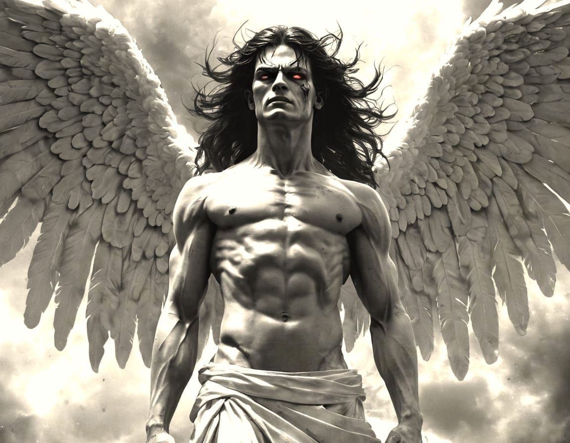 Angel Confronted by Powerful Demon