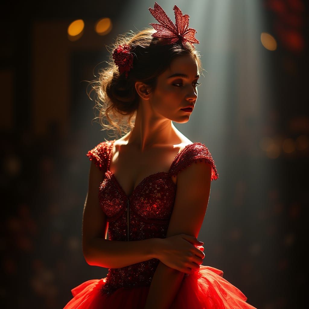 Moulin Rouge Dancer in Divine Spotlight