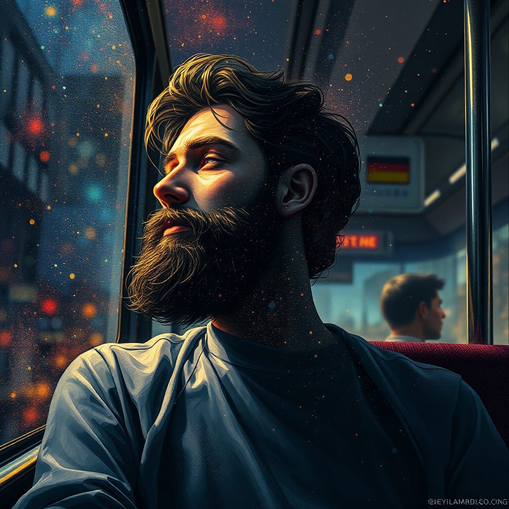 God on the Bus: A Pointillist Photography Concept