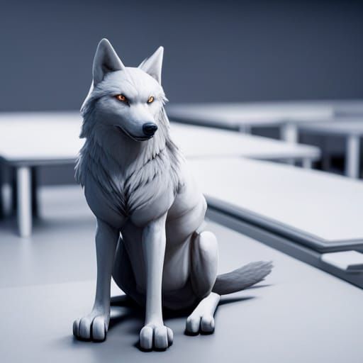 Wolf in Classroom: 3D Game Cinematic Graphics