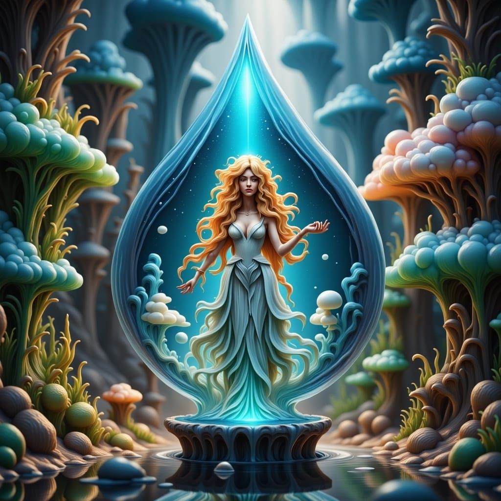 Majestic Water Elemental in Luminous Dreamworld