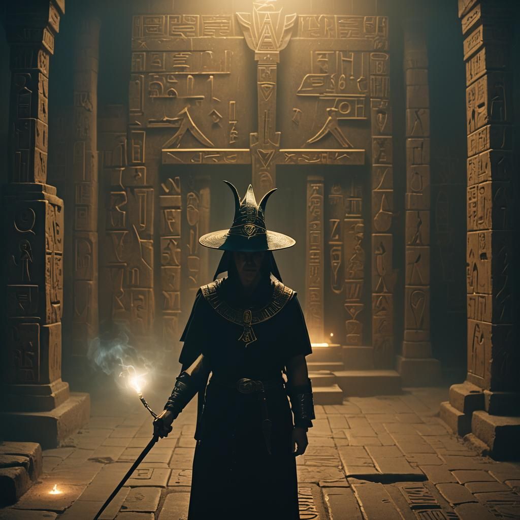 Dark Magician Summons Power in Ancient Egypt