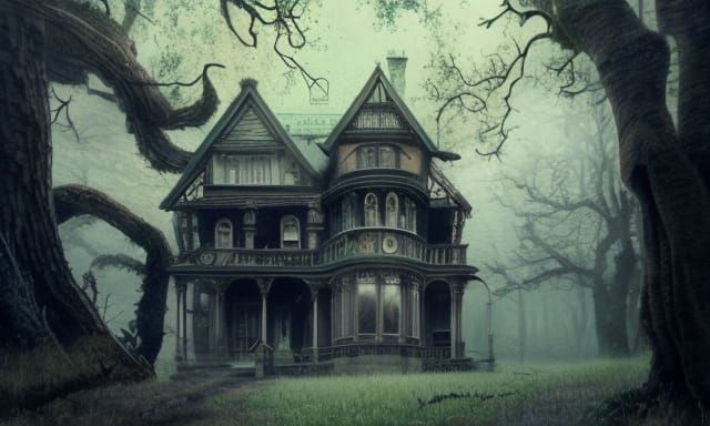 Sinister Victorian Houses in Haunted Woods