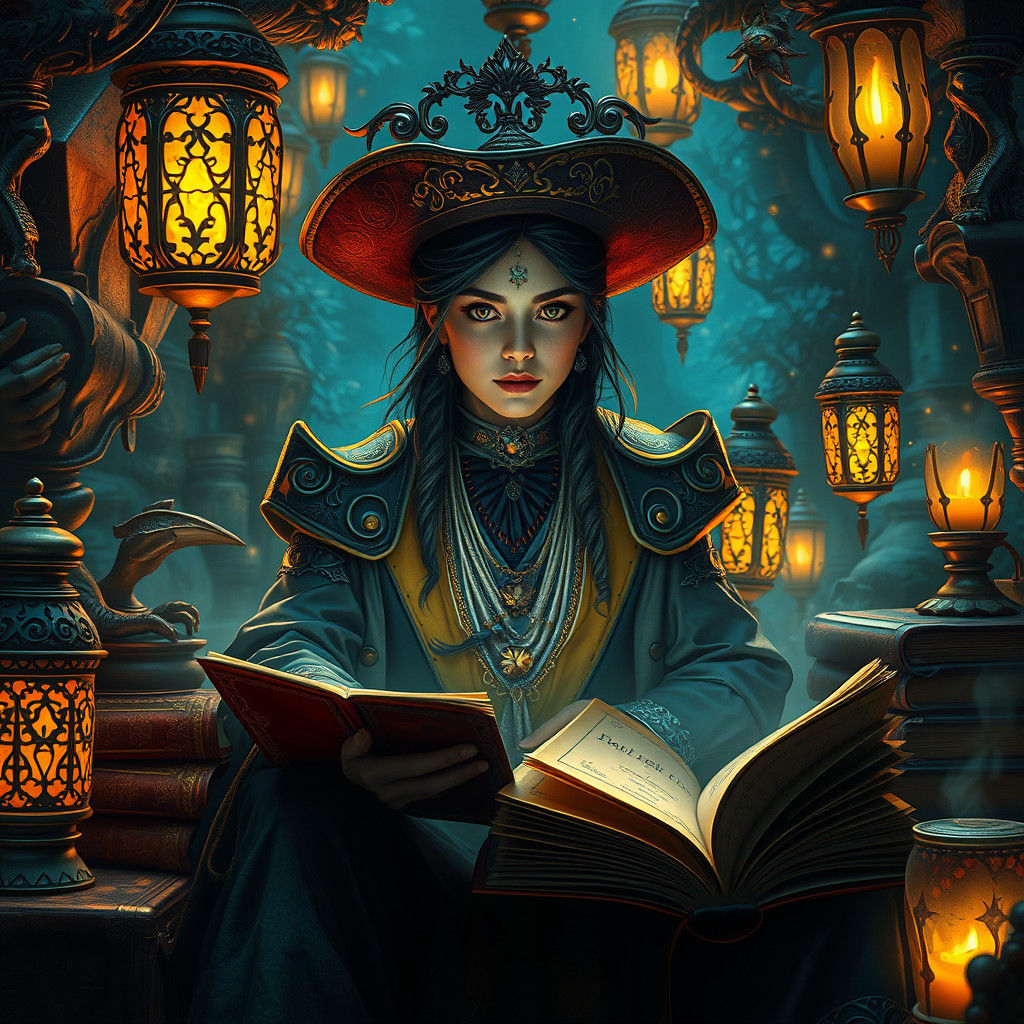 Mystical Fortune Teller in Fantasy Matte Painting