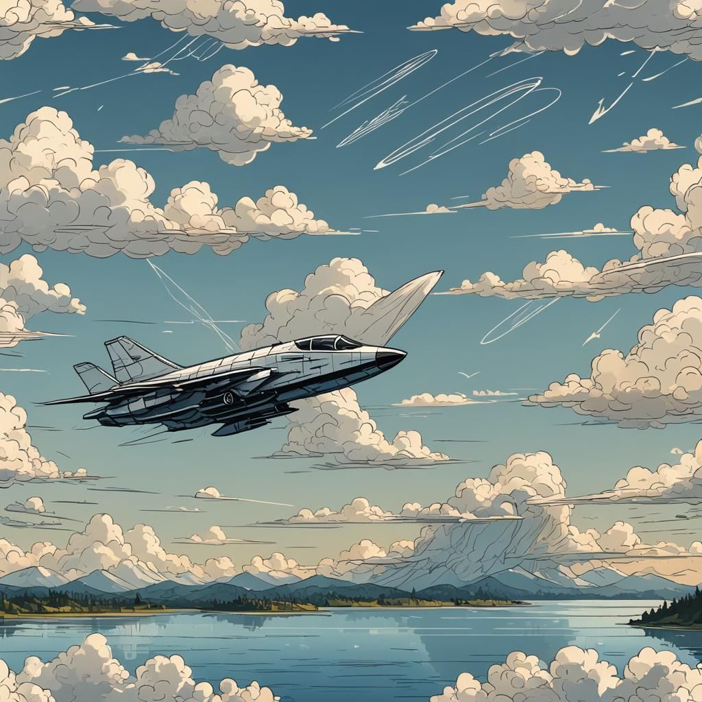 Swept Airfoil Industrial Design Sketch in Pixel Art