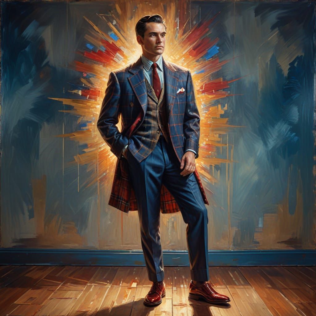 Retro Portrait in Classic Oil Painting Style