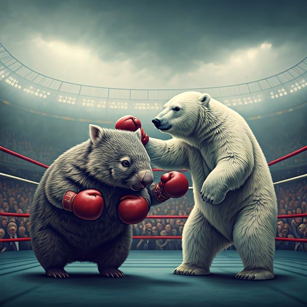 Wombat vs Polar Bear Boxing Match