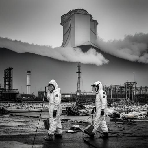 Vintage Fukushima Nuclear Accident Image