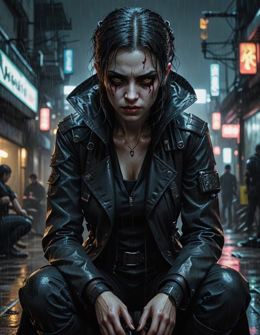Cyberpunk Vampire Goddess