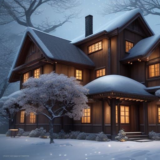 Winter Wonderland in Anime-Inspired 3D Art