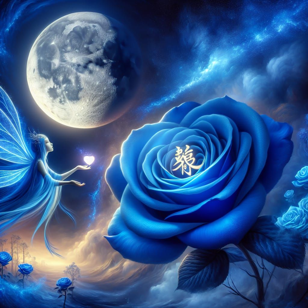 Blue Rose, Moon, and Air Elemental Concept Art