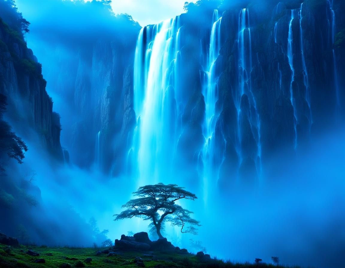 Magical Waterfalls in Mystical Mist