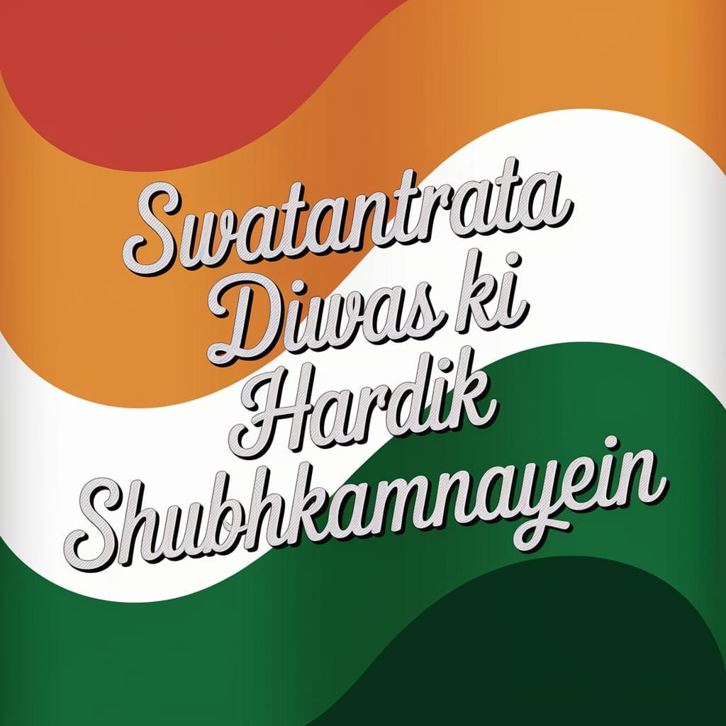 8/15: Swatantrata Diwas ki Hardik Shubhkamnayein