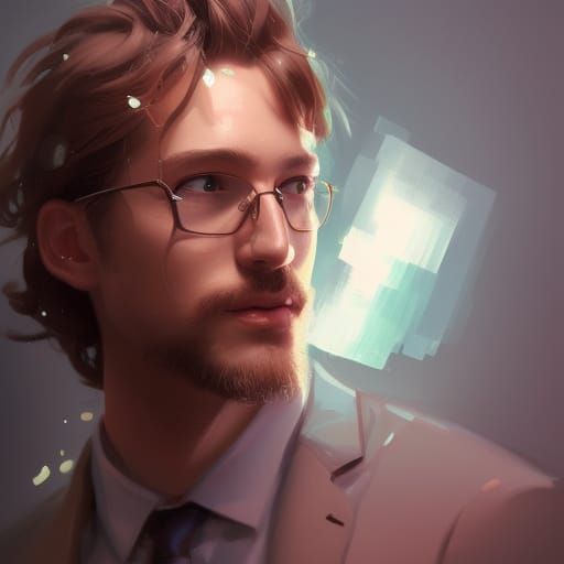 Detailed Portrait of a College Student in Digital Art Style