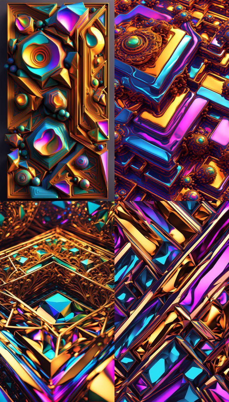 Abstract, Geometrically Perfect 
3-D representation ofThe Vi...