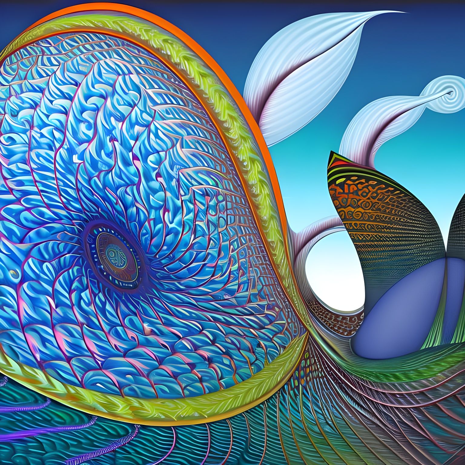 Abstract Kingdom in Vector Graphics Style