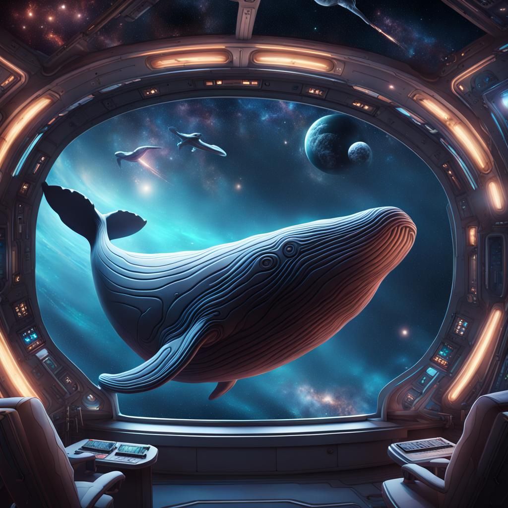 Space Whale Starship: Fantastical Concept Art