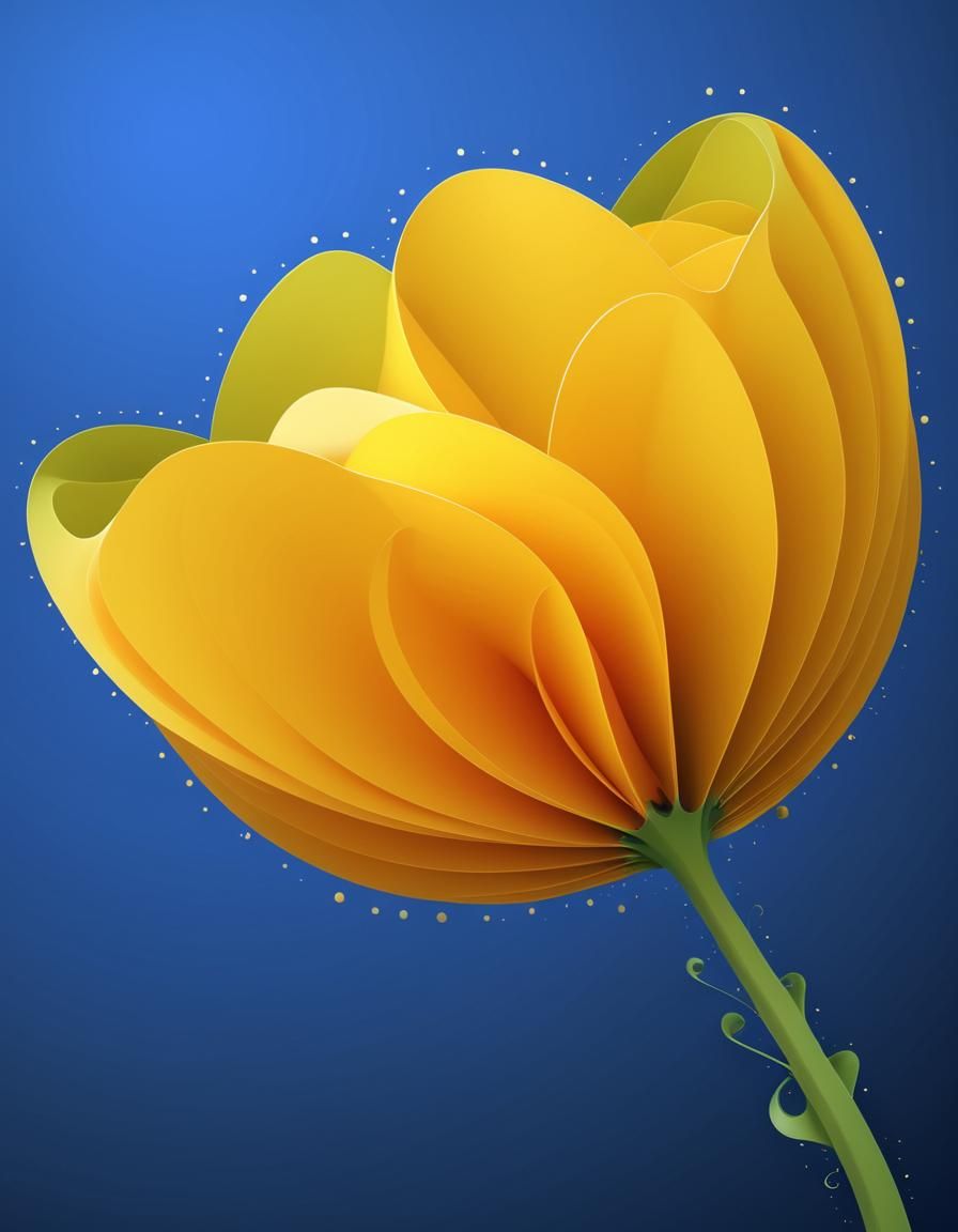 Abstract Vector Fractal with Zentangle and 3D Shading