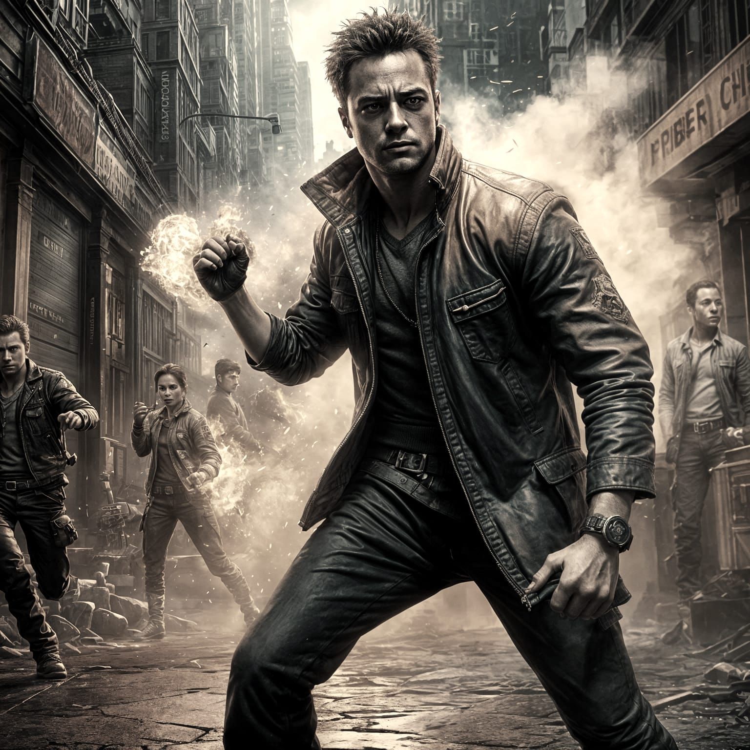 Fight Club Film Roll in Detailed Matte Painting