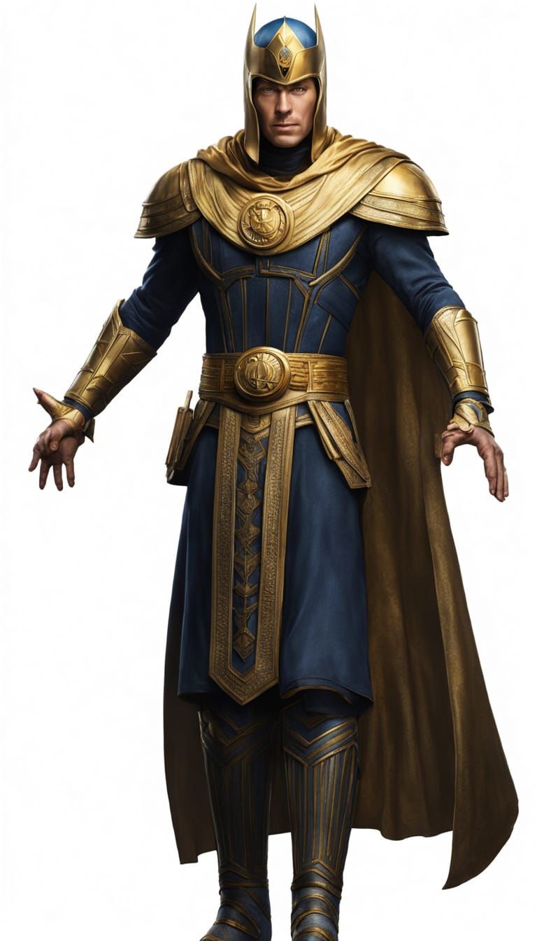 Doctor Fate: Ultrarealistic Portrait with Golden Helmet