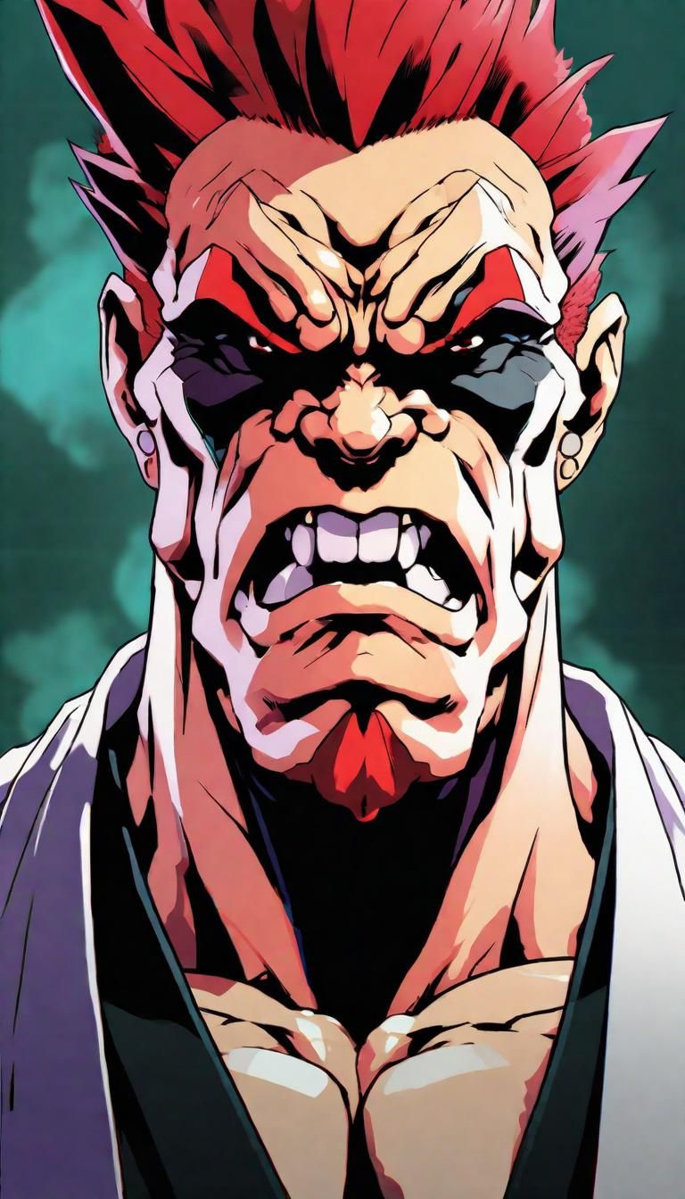 Akuma Portrait in Anime Style