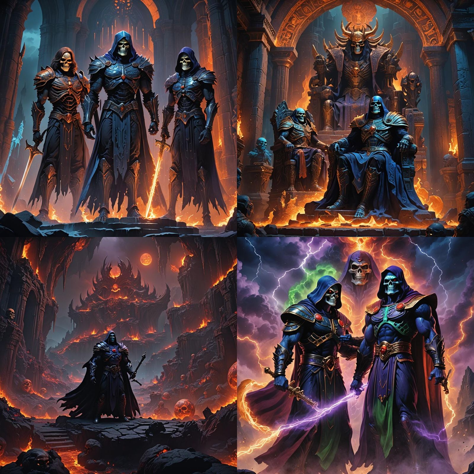 Hades Meets Skeletor: Detailed Fantasy Concept Art