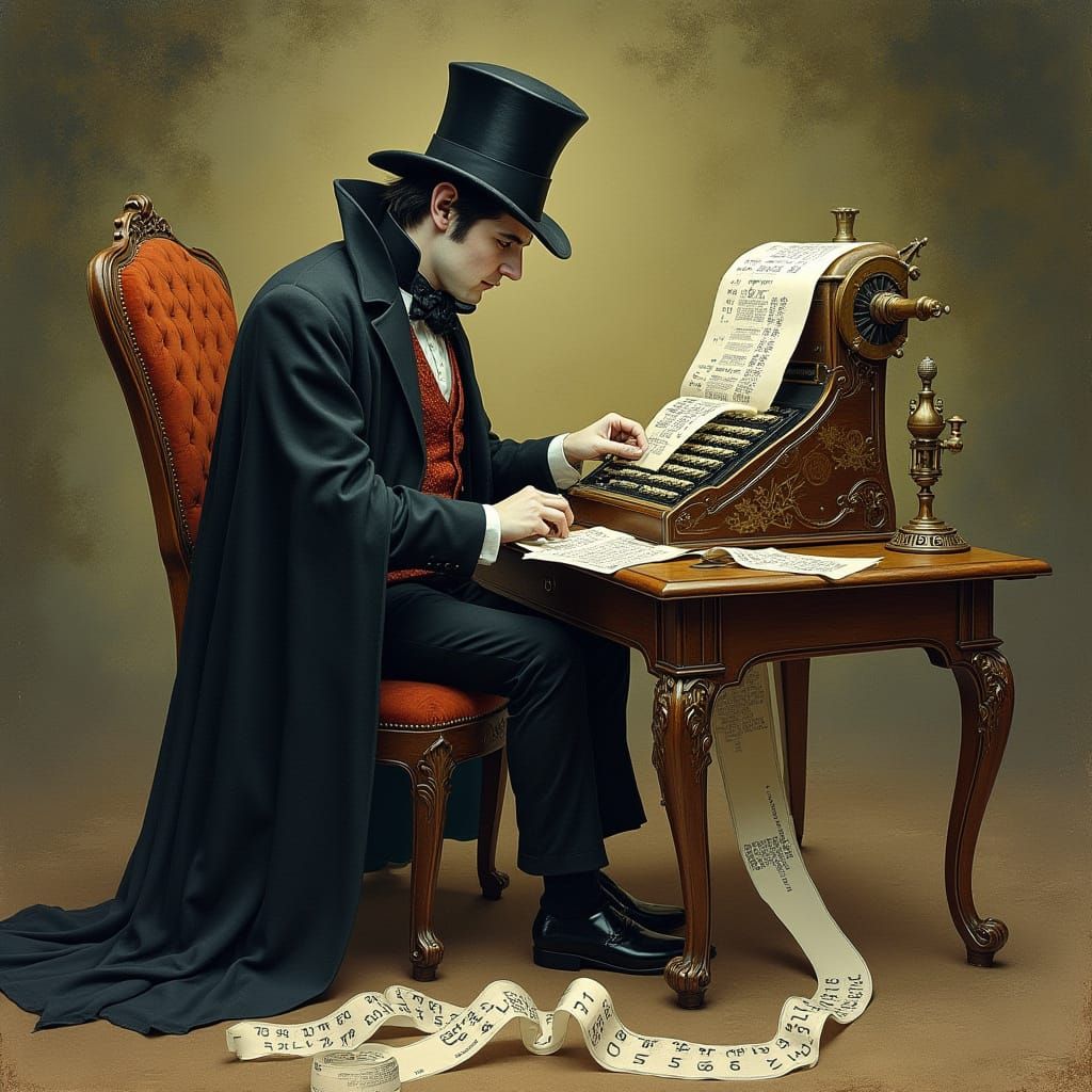 The Count in Art Nouveau Style with Whimsical Touch