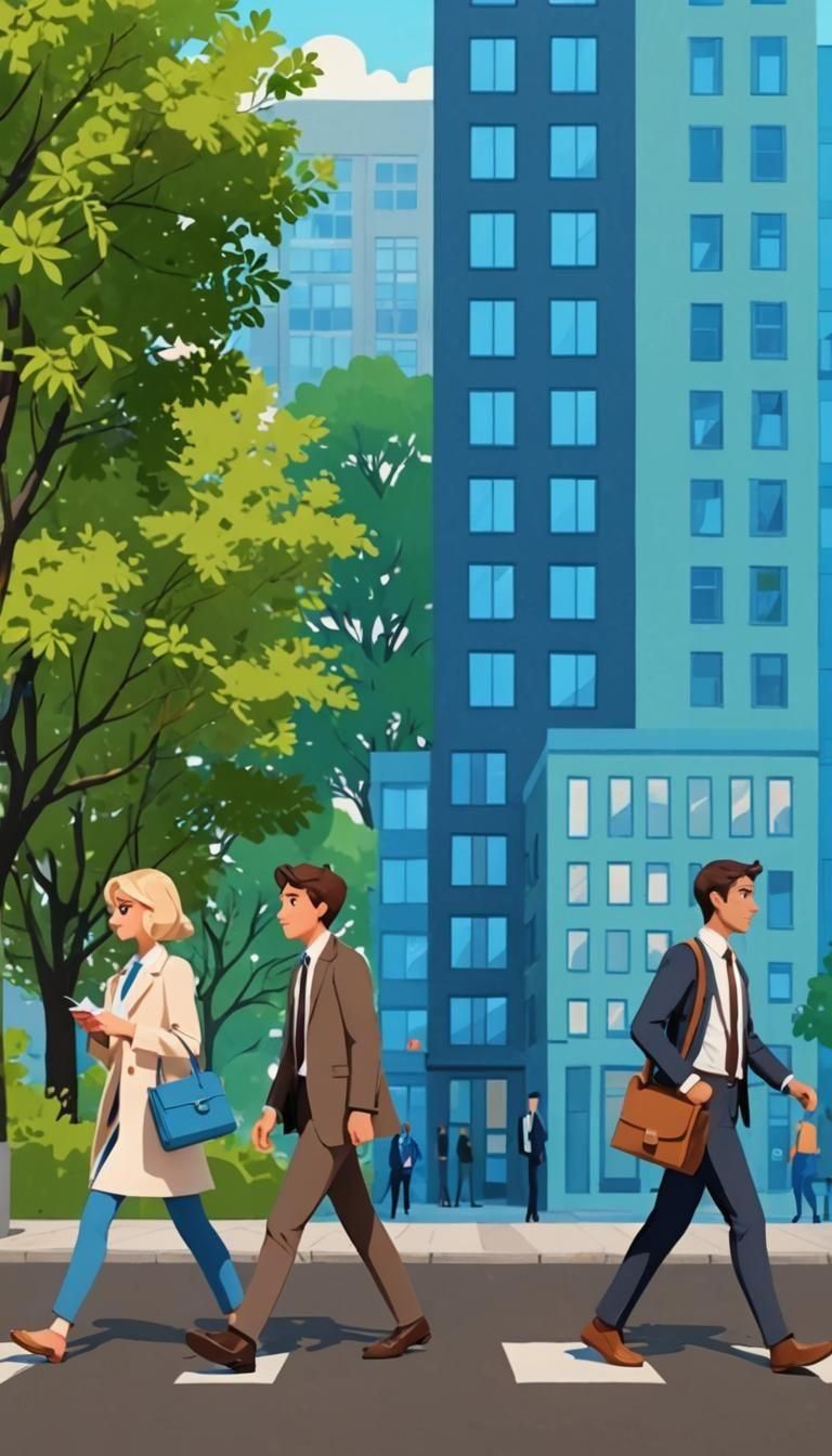 Cute Animation of Teacher and Student in Park